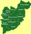 mapa da lagoa de antela , concellos